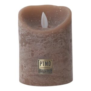 LED Light Candle rustic brown moveable flame S